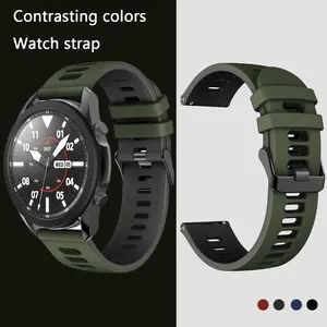 22mm Colorful Silicone Sport Watch Band Compatible with Garmin Venu 3/venu 4 45mm,venu 2/vivoactive 4, Soft Recycled Plastic Replacement Strap, Smart Watch Strap