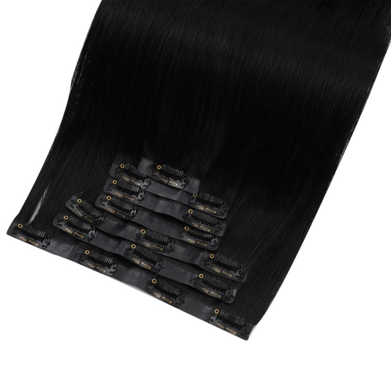 Sunny Seamless Clip in Hair Extensions PU Weft Human Hair Clip in Extensions for Women