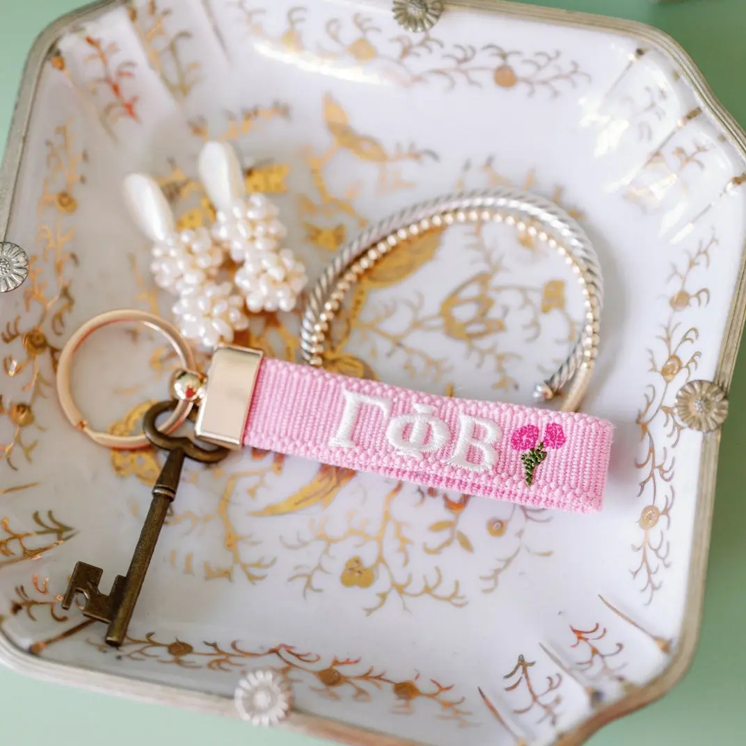 Gamma Phi Beta Embroidered Keychain