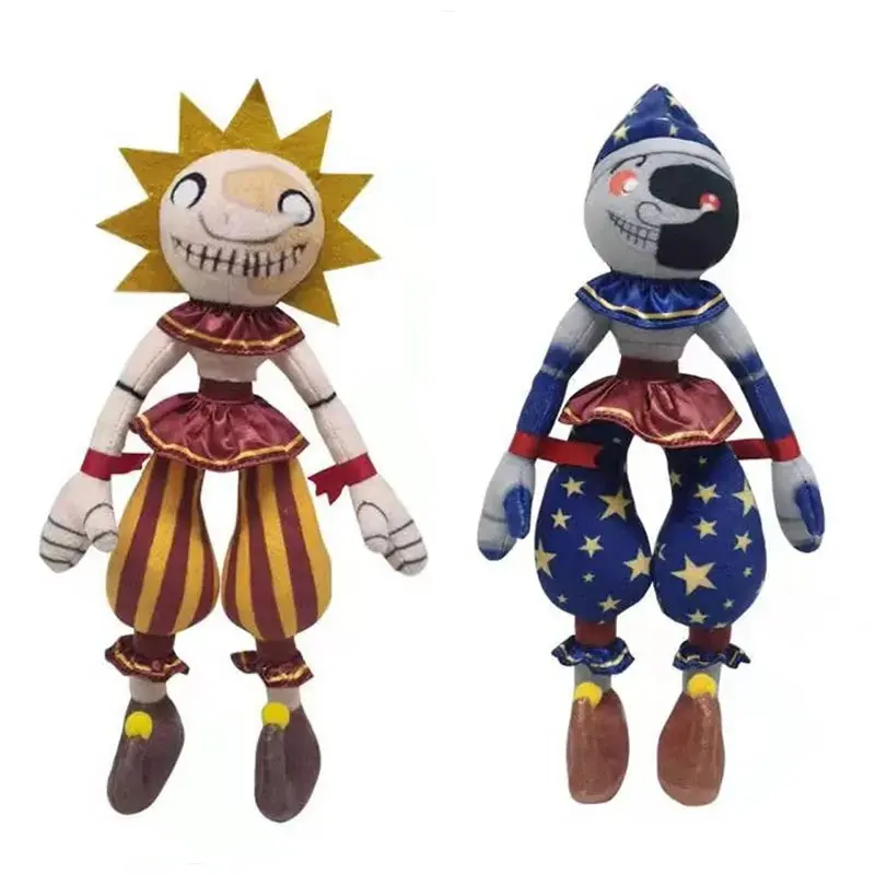 2024 100% Brand New FNaF Sundrop-Moondrop Sunrise Boss Soft Plush Toys, Security Breach Goat-Shaped Stuffed Dolls, 28cm PP Cotton Fill Springtrap Animatronic Gift for Game Enthusiasts