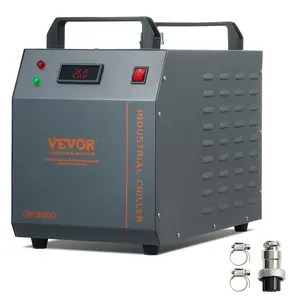 VEVOR Industrial Water Chiller,  CW-3000, 80W Air-Cooled Industrial Water Cooler Cooling System with 12 L Water Tank Capacity 12 L/min Maximum Flow Rate, for Laser Engraving Machine Cooling Machine