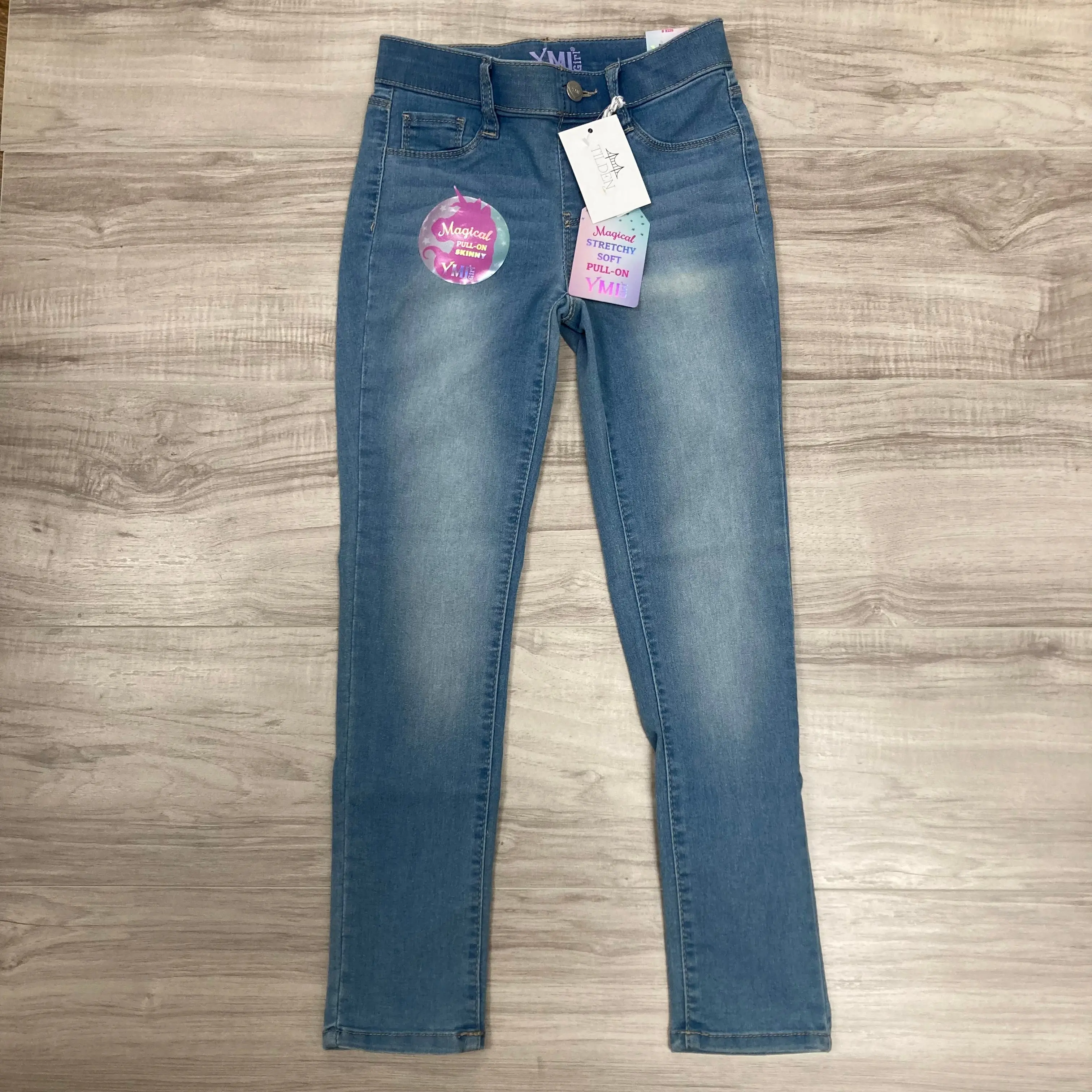 Girls Pull On Skinny Jeans - Extra Light Wash