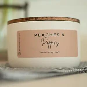 Milkhouse Signature Statement 10oz Candle - Peaches & Poppies