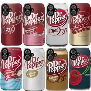 Dr Pepper Can Phone Cases, Dr Pepper Strawberries and Cream, Coconut, Diet, Soda, Cherry