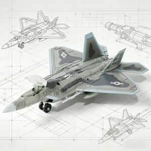 1:100 Scale F-22 Raptor Stealth Fighter Buildable Model Kit Advanced Detailing Advanced Detailed Collectors Edition Realistic Military Aircraft for Adult Hobbyists Challenging DIY Project Perfect Gift for Men