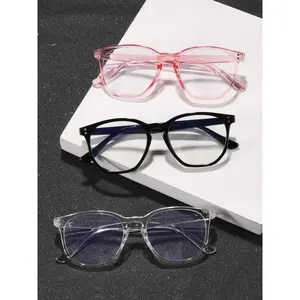 3-Pack Unisex Solid Color Anti-Blue Light Eyeglasses, Trendy Casual Glasses for Everyday Use, Fashion Accessories for Outdoor Activities