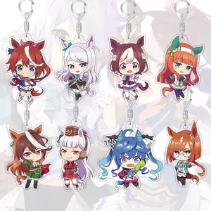 Umamusume Acrylic Keychain, Cute Anime Cartoon Pendant Key Chains, Unique Keychains for Personal Style, Cute Keychains for Bags and Keys