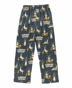 Trophy Husband Pajama Pants – Funny Deer Print Lounge Pants, Cozy Sleepwear for Men