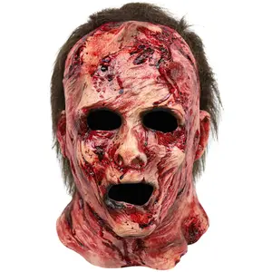 Ghost Halloween Latex Mask - Bloody skull and rotten face design, suitable for role-playing, carnival parties and stage performances, horror, party accessories