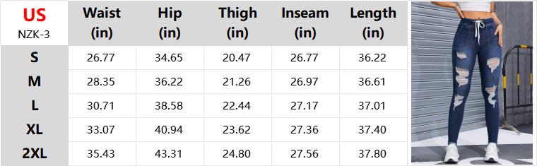 Stretchy High Waisted Ankle Jean Ripped Slim Fit Washed Denim Distressed Tight Jean  Womens  Skinny Jeans