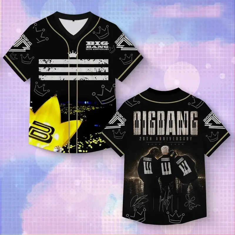 20th Anniversary Baseball Jersey, Kpop Concert Shirt, Black Button-Up Tour Top, VIP Fan Gift, Music Fan Apparel, Streetwear Outfit