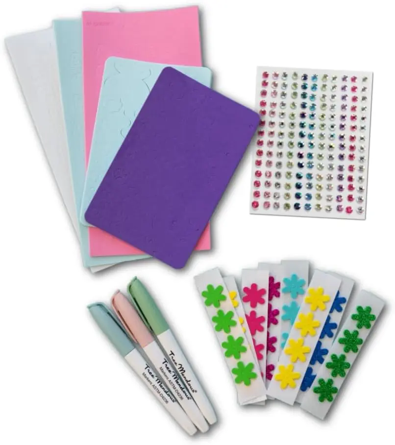 Egg-cessory Pack  Accessory Pack for Egg Decorating  Markers Adhesive Jewels and Foam Stickers  Arts and Crafts Kit  Ages 3 and Up