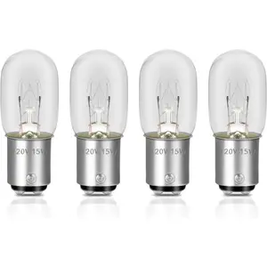 4 Pcs 15W 120V Incandescent Sewing Machine Light Bulb Push-in Base Replacement Bulb Compatible with Most Sewing Machines White New