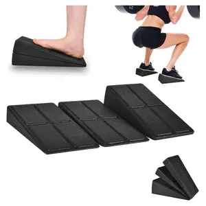 Slant Board Squat Wedge for Calf Stretching，3 Pcs 12" x 6.3" Foot Stretcher Balance Board for Plantar Fasciitis, Adjustable Foam Slant Board Wedge Great for Exercises