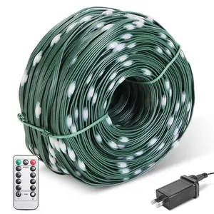 330ft 1000 LED string lights for outdoor Christmas decorations, remote-controlled, IP44 waterproof, 8 lighting modes, 8 brightness levels, timer, plug-in small lights XMM Tree Wedding