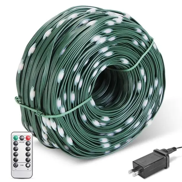 Outdoor Decorative Party LED String Lights - 330ft 1000-LED, 4.92in Bulb Spacing, Wireless Remote, IP44 Waterproof, 8 Lighting Modes, 8 Brightness Levels, Timer, Plug-In for Wedding, Tree, Outdoor Decorative Lights, Party Led Lights