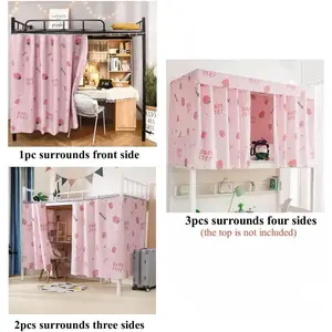 Blackout privacy bunk bed curtains — breathable, dustproof bed canopy with rope and buckles for upper/bottom kids’ and teens’ loft single beds, dorms, and home