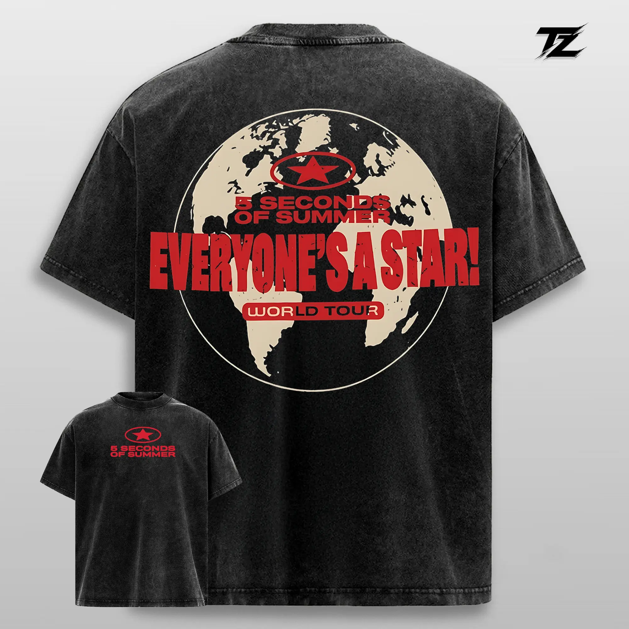 5 Seconds Of Summer Band EVERYONE’S A STAR! 5SOS World Tour 2026 Men's T-shirt Rock Pop Unisex Oversize Rock Band Cotton Gift For Rock Music Lovers Graphic Fan Merch Gift