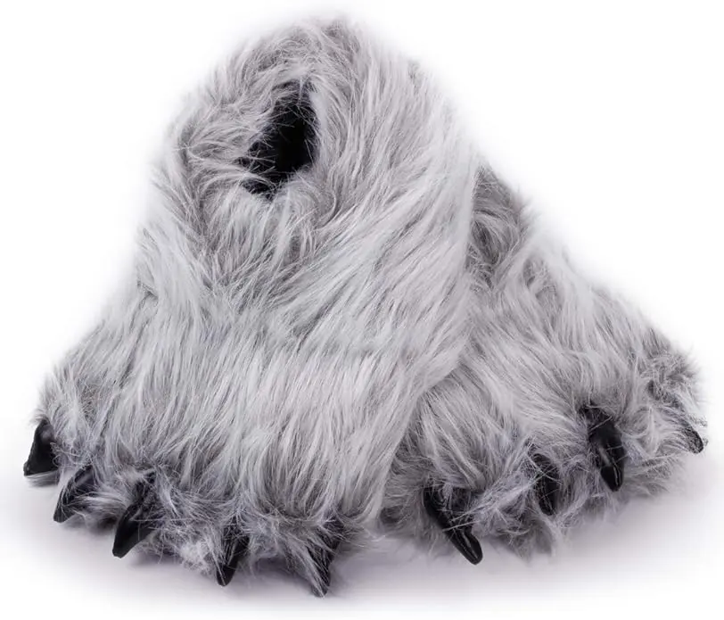 Fierce & Fluffy Plush Animal Paw Slippers | Women’s Ultra Soft House Shoes with Wild Claw Details | TikTok Viral Comfort Trend