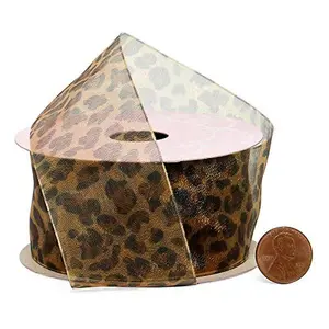 Leopard Organza Ribbon 1 1/2" X 10 Yards