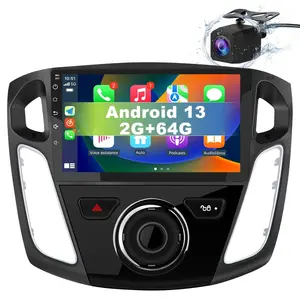 Car Stereo for 【Ford Focus 2012 2013 2014 2015 2016 2017】 9 inch Touch Screen Android 13 Radio with Bluetooth GPS Wireless CarPlay Andriod Auto [2GB+64GB/4GB+64GB]