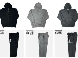 Pro Club Sweat Suit Set – Zip-Up Hoodie with Matching Cargo Sweatpants
