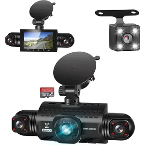 4  Dash Cam 360? View,   Front and Rear Inside, Left Right Dash Camera for , 5G WiFi & APP Control, with 64GB SD Card, G-Sensor, Night Vision, 24H Parking Mode