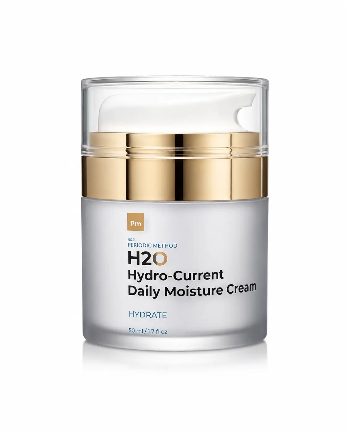 Periodic Method H2O Hydro-Current Daily Moisture Cream for Deep Hydration and Smoother Skin with Advanced Humectants and Peptides 50ml / 1.7oz