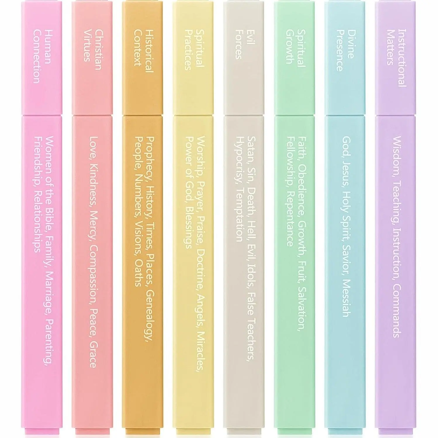 Mr. Pen - Bible Highlighters with Color-Coding System 8 Pack Soft Pastel Aesthetic Highlighters Assorted Colors for Studying Note-Taking and Journaling Mr. Pen - Bible Highlighters with Color-Coding System 8 Pack Soft Pastel Aesthetic Highlighters Assorted Colors for Studying Note-Taking and Journaling