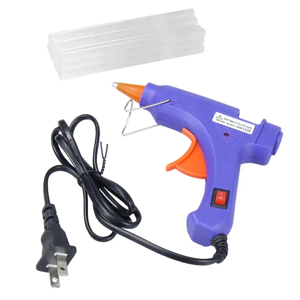 Portable Hot Glue Gun Tool with 10/30 Glue Sticks, Ideal for Home Repair, Craft Projects, Wood, Glass, Us Plug Adapter Included