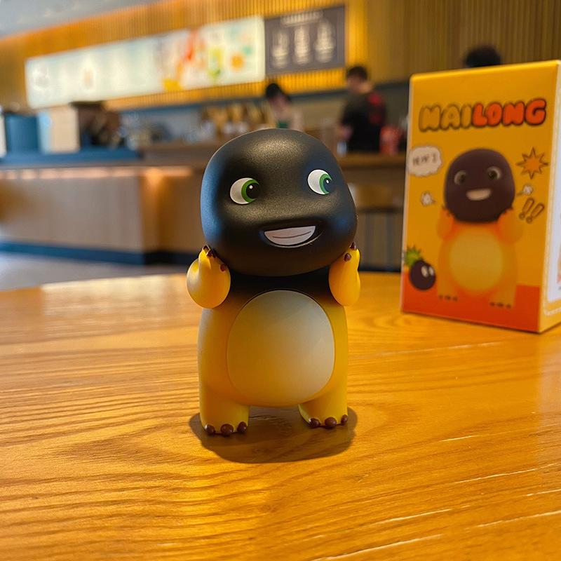 NALONG Mini Milk Dragon Figurines Complete Set for Desk Decor & Stress Relief Toys Adorable Cartoon Design Perfect for Kids Friends & Holiday Gifts Dj Luminous Mini Cartoon Dragon Figurines TV Movie Character Collection - Decoration