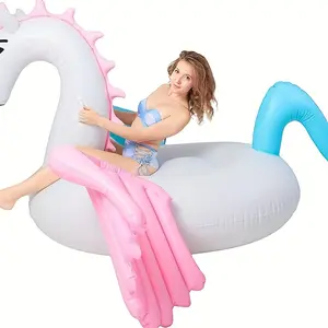 Giant Inflatable Unicorn Pool Float for Adults, 1PC Premium PVC Swimming Raft, Large Floatie for Summer Pool Parties, Thanksgiving, Christmas, Oktoberfest, Father's Day, Songkran Festivals - Uncharged, Suitable for Ages 14+