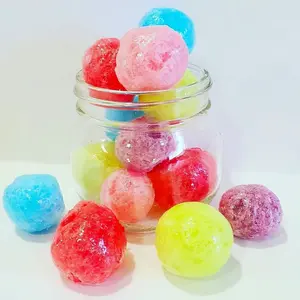 Dino Bites Jolly Puff Balls Snack 2 oz Pack of Freeze Dried Dino Treats in Strawberry, Cherry, Grape, Watermelon, and Raspberry Flavors