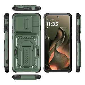Sliding invisible bracket phone case compatible with Motorola Moto G Play, G Stylus, G Power. Shockproof and durable protective cover with stylish design, suitable for daily use.