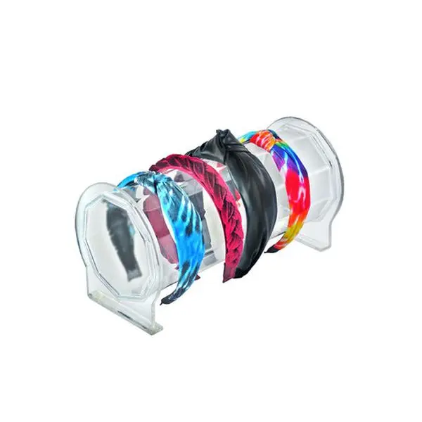 Azar Displays Small Acrylic Headband Holder, Size: 11.875" W x 6.5" H, Clear
