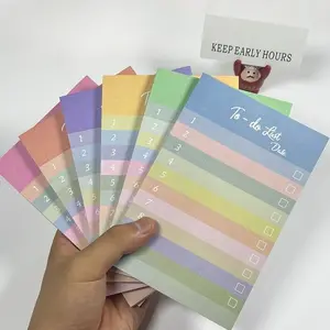 6 books/set, Colorful Rainbow Creative English Convenience Sticker, Fresh Cartoon, Tearable and Sticky Plan Sticker