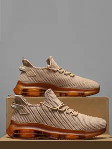 Men's Casual Sports Shoes, Fashionable Versatile Breathable Textile Running Shoes, Medium Width Eva Sole, All Seasons