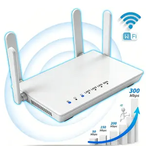 4-Antenna WiFi Hotspot Router | 300Mbps High-Speed | WPA2 Security | 1000sq.ft Long Range Coverage | For Home Gaming Remote Work