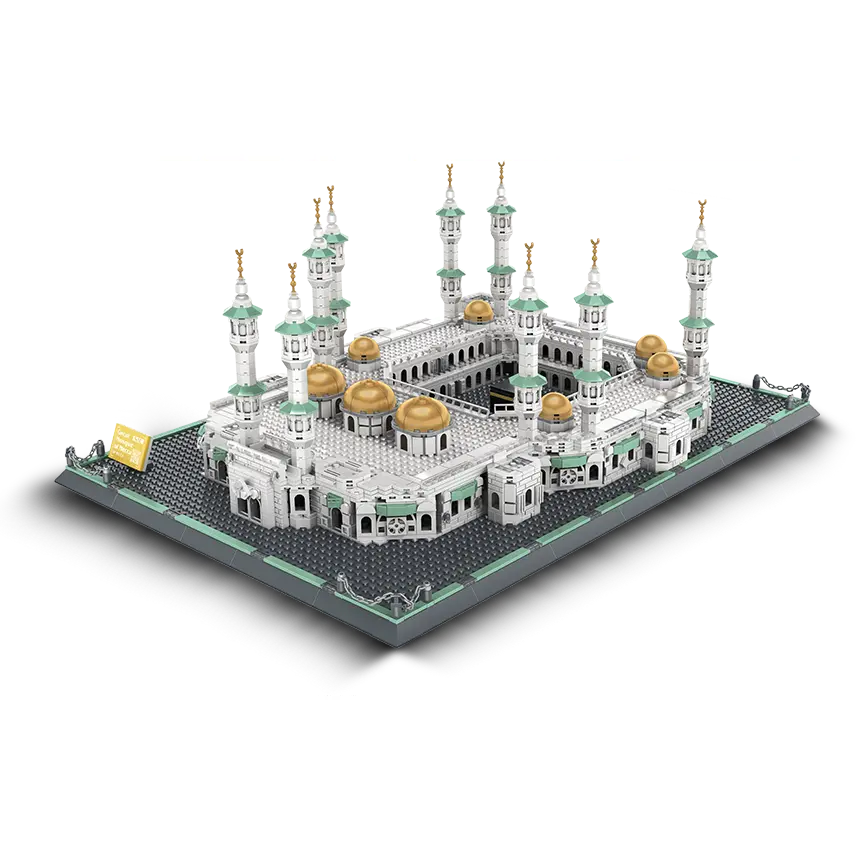 Alif and Friends Masjid Al Haram Building Blocks Set - 2000+ Pcs Perfect Eid Gifts for Kids, Islamic Gifts - Grand Mosque of Mecca Islamic Toys for Kids