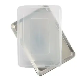 NW 2 Piece Aluminum Bakeware Set with 13” x 18” High Sided Half Sheet Pan and Lid