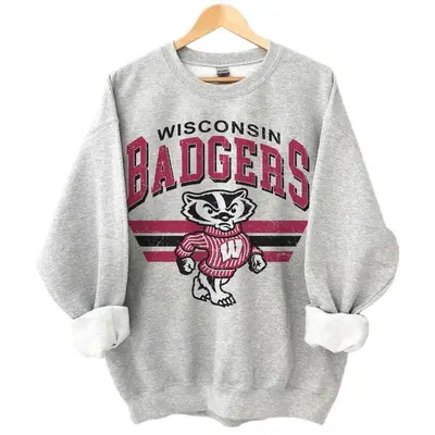 Bucky Badger Wisconsin Football Sweatshirt Wisconsin Badger