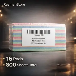 Sticky Notes 3x3 Inches, 16 Pads, 800 Sheets, Multi Color Sticky Note Pads, Premium Sticky Pads, Sticky Notes Bulk, Self-Stick Note Pads, 50 Sheets/pad