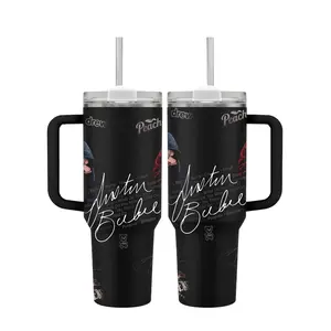 Justin custom 40oz 30oz Tumbler With Handle , Tumbler for Fans