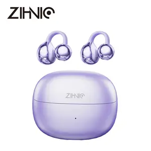 ZIHNIC M108 Clip-on Earbuds,Open Ear Earbuds Wireless Bluetooth 5.4, Lightweight Open Ear Headphones with C-Shaped Bridge,Slim Hook,50H Battery,Waterproof,for Glasses Wearers and Workouts