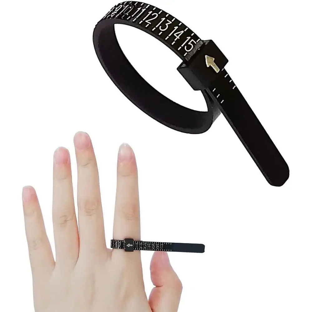 Accurate 1-17 US Ring Sizer, Plastic Finger Sizing Measure Tool For Home Shop, Ring Finger Measure