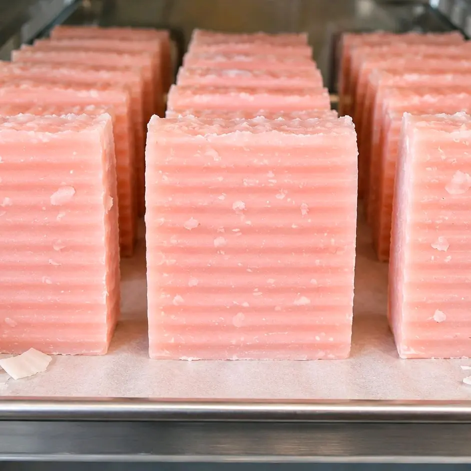 strawberry coconut oil soap