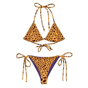 Cheetah Animal Print Bikini, Cheetah Micro String Bikini, Cheetah Bikini Swimsuit, Two Piece Cheetah Set, Two Piece Swimsuit, Festival Set