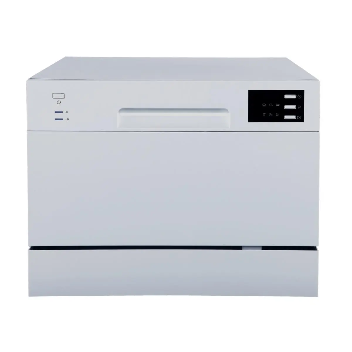 Sunpentown 212 MAIN Silver 17.24-in Countertop Dishwasher (Dishwasher 212) – Household Appliances with Full-Size Power, Delay Start, LED Display, Quick Connect, Universal Faucet Adapter & Generous Capacity for Kitchen Use