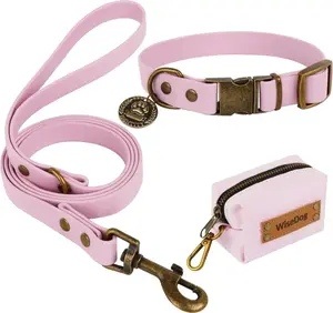 Dog Collar and Leash Set Combination Adjustable Durable Pet Collar with Dog Leash