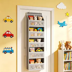 5-Tier Storage Box Door Storage Box, Hanging Door Storage Box With 5 Large Capacity Pockets Anti-tilt 44 Pound Load Back Of Door Storage Box For Bedroom, Pantry, Room Storage And Collection Use Over The Door Pantry Organizer 